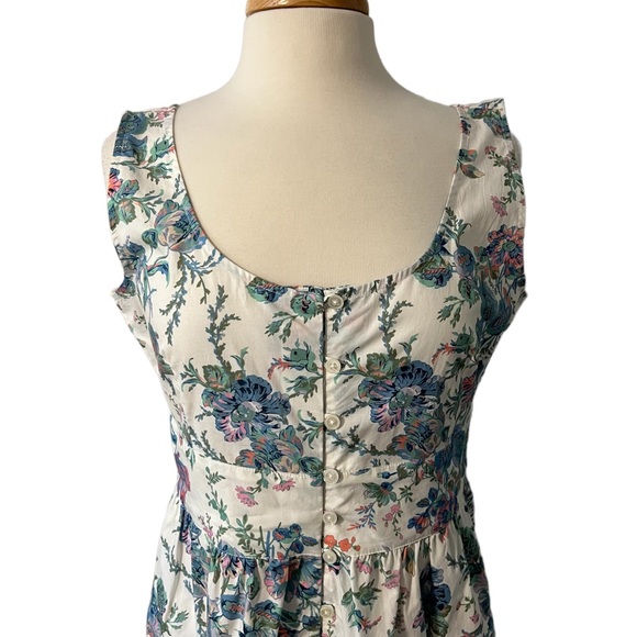 J.crew Button-front cotton poplin dress in English garden size 12 (Read Descip) - Picture 3 of 11